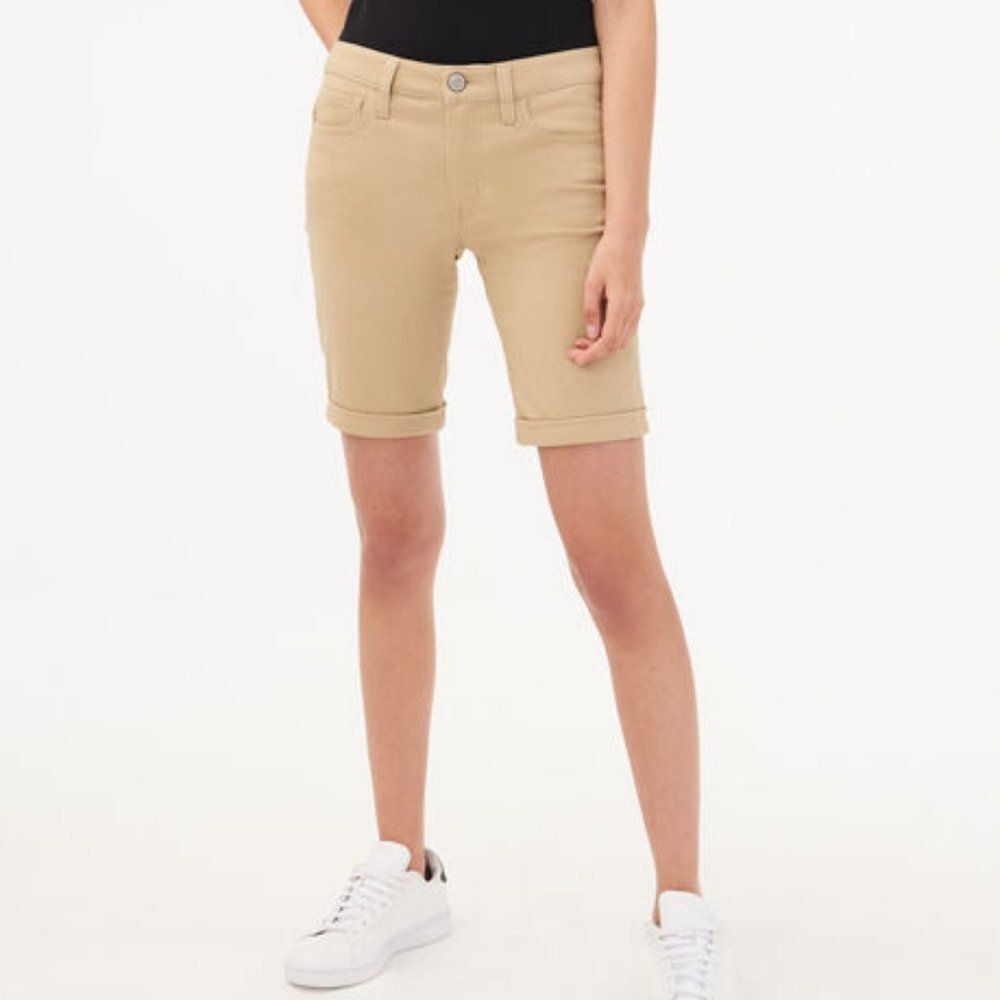 Aeropostale Cotton Beige Stretch Shorts 7/8
